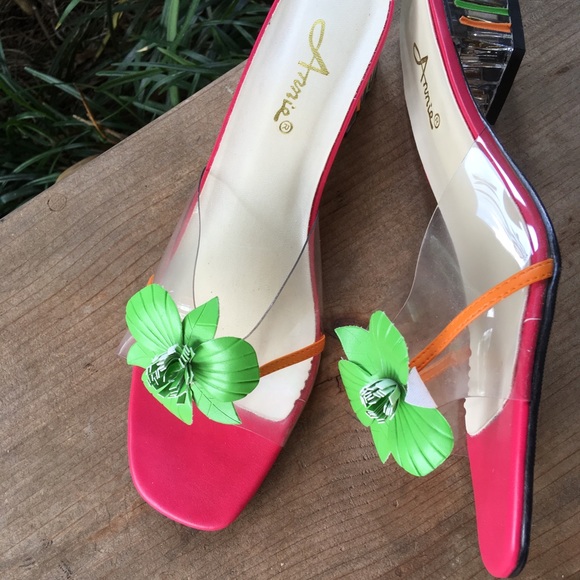 lucite heels size 12